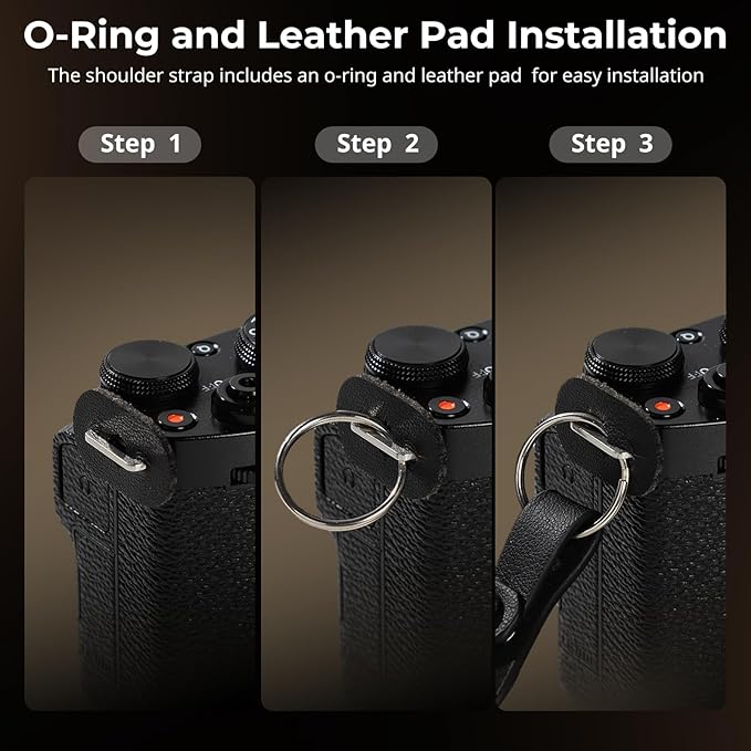 SMALLRIG Rope Camera Neck Shoulder Strap, Adjustable Braided Shoulder Strap with O-Ring and Leather Pad