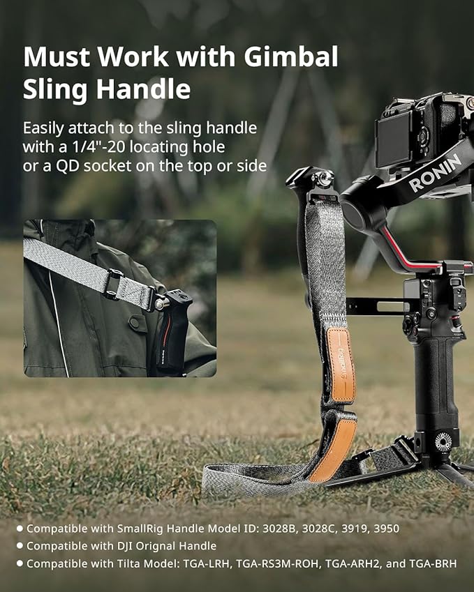 SmallRig RS3 RS2 Weight-Reducing Shoulder Strap Compatible with Sling Handle for DJI, Gimbal Belt with Upgraded QD Quick Release Buckles for DJI RS4 / RS4 Pro/RS 3 / RS 3 Pro/RS 2