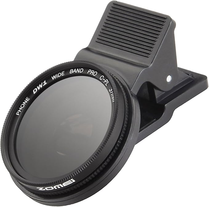 Zomei 37mm Professional Cell Phone Camera CPL Lens Filter with Clip for Galaxy S8 Android Smartphone