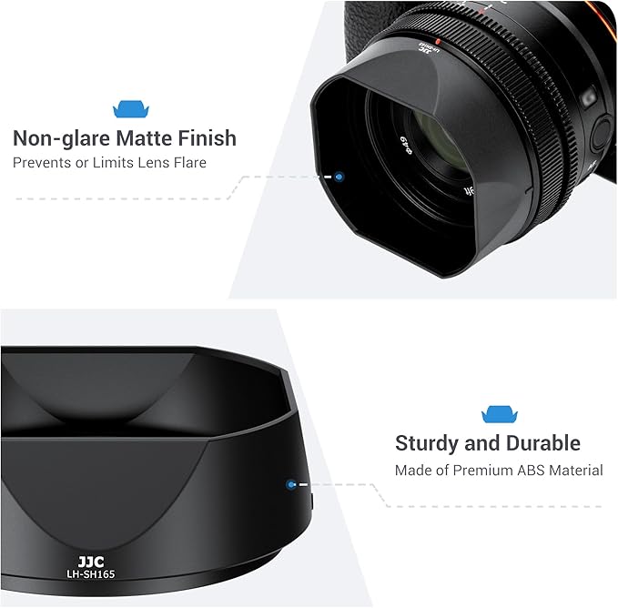 JJC Bayonet Square Lens Hood Shade for Sony FE 24mm f/2.8 G SEL24F28G, FE 50mm F/2.5 G SEL50F25G, FE 40mm F/2.5 G Lens SEL40F25G, Replaces Sony ALC-SH165 ALC-SH166 Lens Hood, No Vignetting