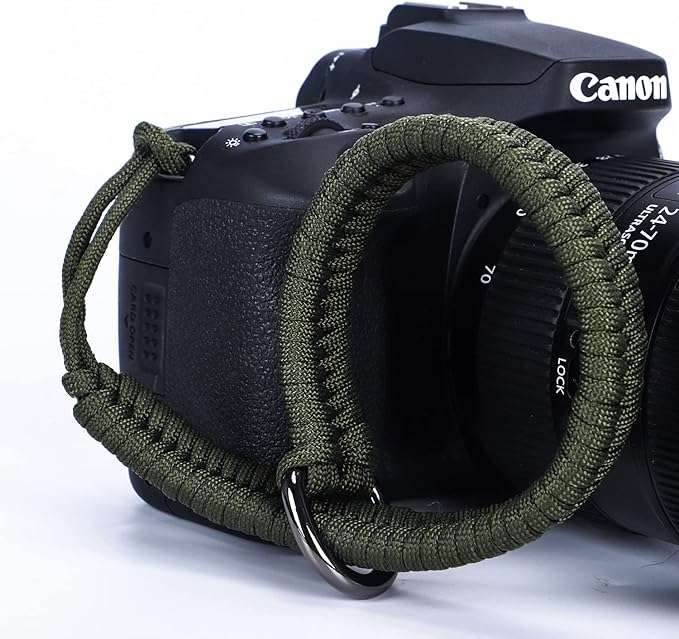 Hargedis Camera Wrist Strap, Hand-Woven Paracord Camera Hand Strap High-end and Secure Universal Adjustable, Suitable for Canon Sony Nikon Panasonic Fujifilm Olympus (Green)