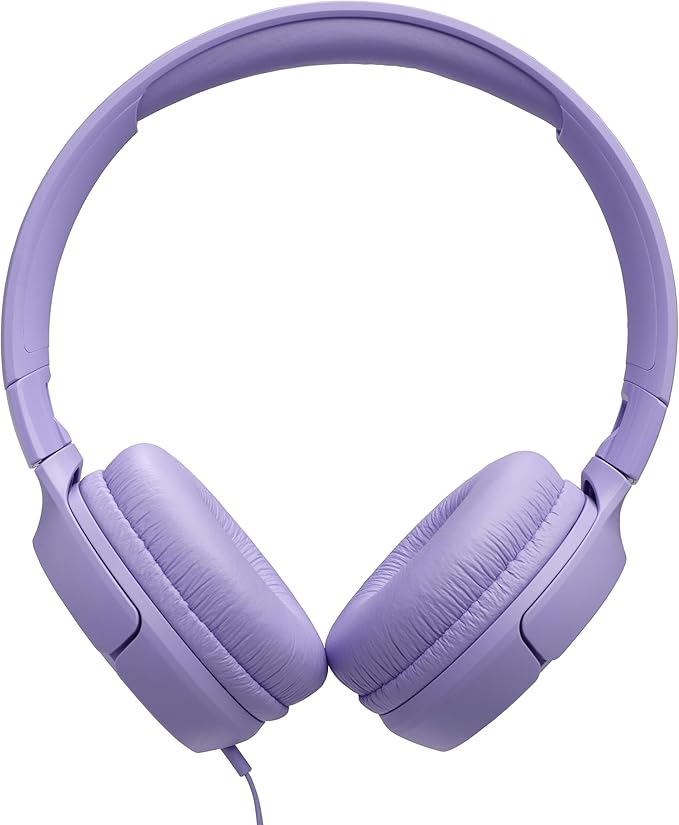 JBL Tune 520C - USB-C Wired on-Ear Headphones with Hi-Res Audio Support, JBL Pure Bass Sound, Comfort fit, USB-C connectivity, 3-Button Remote with Microphone and EQ presets Control (Purple)