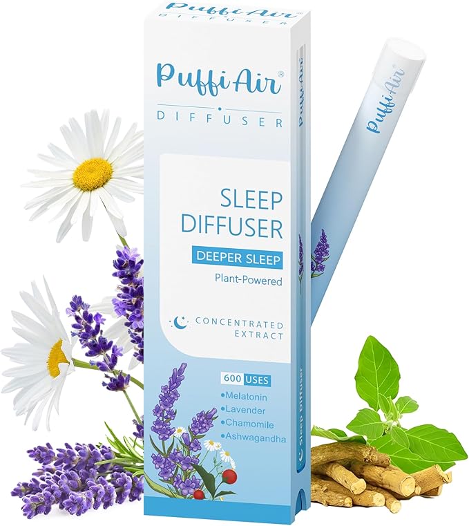Herbal Anxiety Pen - Melatonin Diffuser with Lavender, Chamomile & Ashwagandha for Sleep Support & Stress Relief - 600 Uses