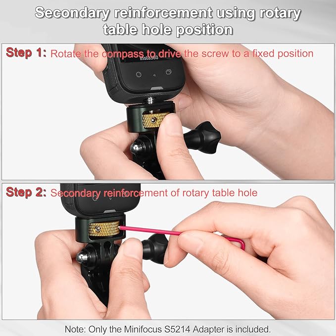 MINIFOCUS Gopro to 1/4" Adapter, Aluminum CNC Tripod Mount for Gopro Hero 13/12/11/10/9/8, Insta360 X5/X4/X3, DJI Osmo, AKASO and Other Standard 1/4" Accessories