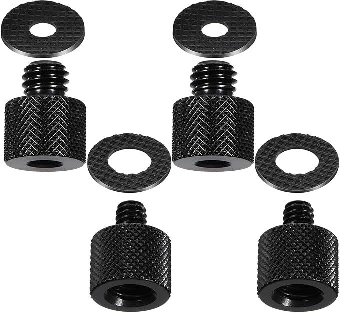 8 Pack 1/4 Female to 3/8 Male and 3/8 Female to 1/4 Male Camera Tripod Adapter, 3/8 to 1/4 Camera Screw Adapter Mics Tripods Mount Adapters Microphone Stand Adapters with 4 Gaskets for Stand Mount