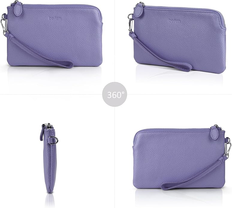 befen Genuine Leather Wristlet Clutch RFID Blocking Bag Cell Phone Wallet Purse Wristlet Wallet Purses and Handbags for Women