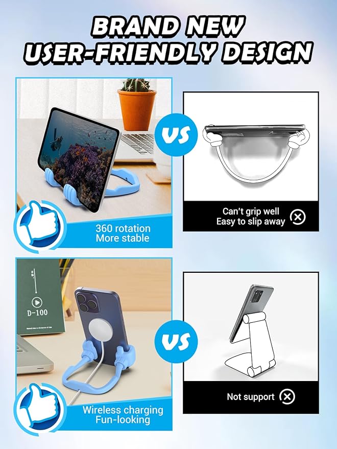 Easter Gifts for Teen Boys Girls Kids: Thumbs Up Lazy Phone Stand Holder Gift for Men Women Adults Funny Gadgets Teenage Dad Father Husband Wife Who Have Everything Easter Basket Stuffers Cute Things
