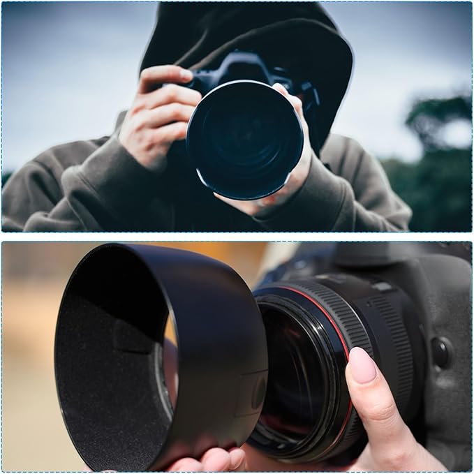 PATIKIL 72mm Lens Hood, Standard Focus Frosted Surface Anti-Reflective Inside Hood for Camera Lens, Black for Nikon, for Fujifilm, for Pentax, for Leica
