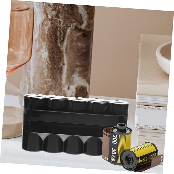 POPETPOP Film Canisters Storage Box Compact Hard Plastic Case for Shock Absorbing Holder for Safe Film Organization for Photography Enthusiasts and Travel