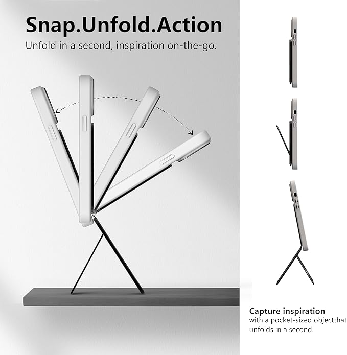Magnetic Tripod for iPhone, Aluminium Phone Tripod Stand Compatible with Magsafe iPhone 17/16/15/14/13/12 Series, Foldable Strong Magnetic Phone Stand & Travel Essentials Accessories