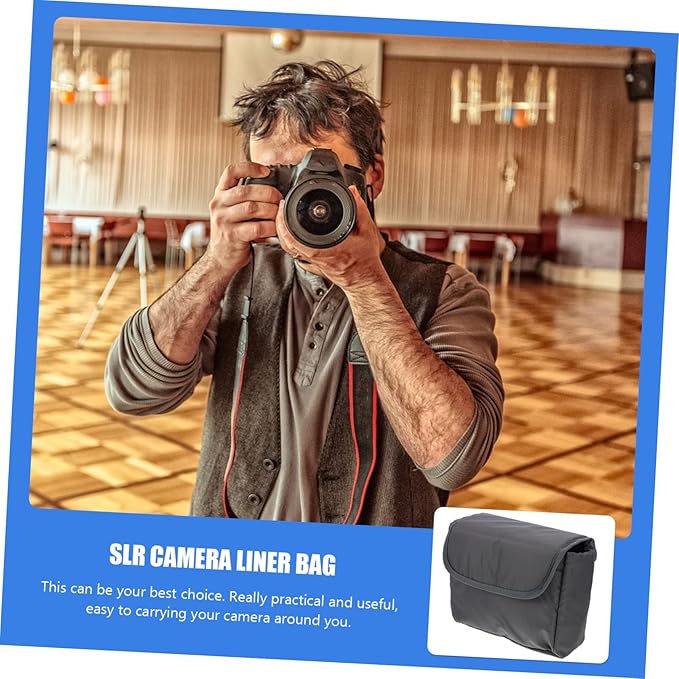 SUPVOX Padded Camera Bag Insert Compact Foldable Camera Case for Dslr Lens Protection Fits Backpack Messenger Bag