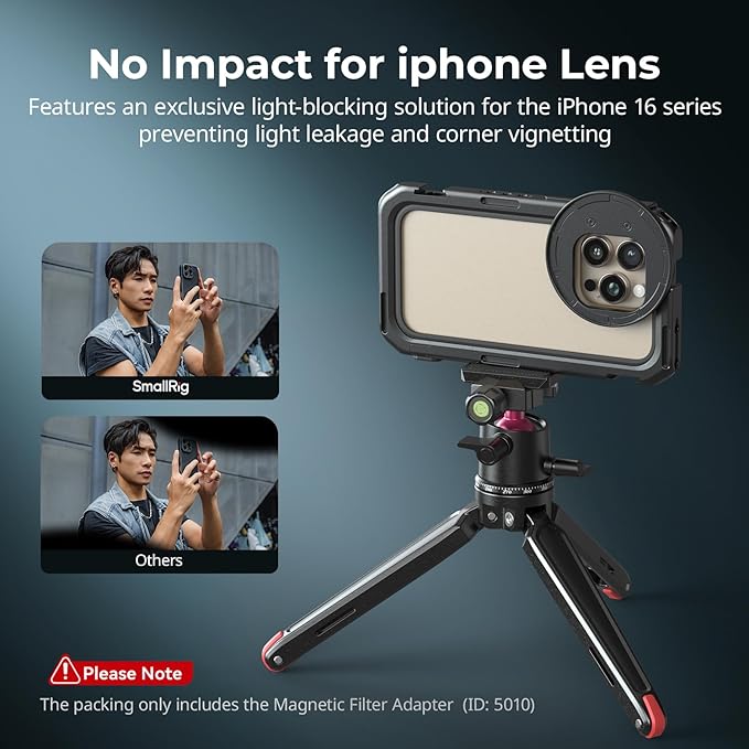 SmallRig 67mm Magnetic Filter Adapter Side Mount Version for iPhone 16 Series Cages, Quick Release Phone Lens Filter Ring, for iPhone 16 Pro Max Cage 5006/16 Pro Cage 5008-5010