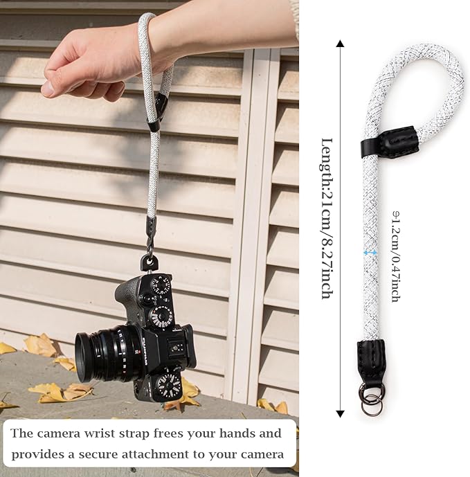 VOVMOEYA Rope Camera Wrist Strap,Camera Hand Strap Compatible with A6400 A6000 A7 IV,for Fujifilm X100V for Nikon Zf Z30 for Canon EOS R6 R7 R8 R10 Camera Wrist Straps for dslr
