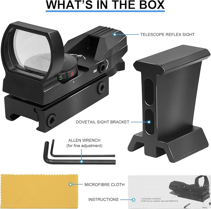 Alstar Red Dot Finderscope for Telescope Deluxe Finder - Metal Star Pointer Viewfinder Astronomical Telescope Accessories with Dovetail Finder Bracket