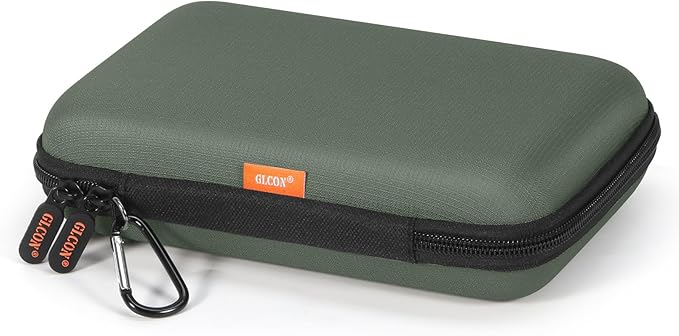 Large Classic Army-Green Case - Hard Shell Electronic Organizer Travel Carrying Case - Shockproof Electronic Accessories Storage Pouch Bag for Game Drive, Hard Disk, Power Bank, Charger