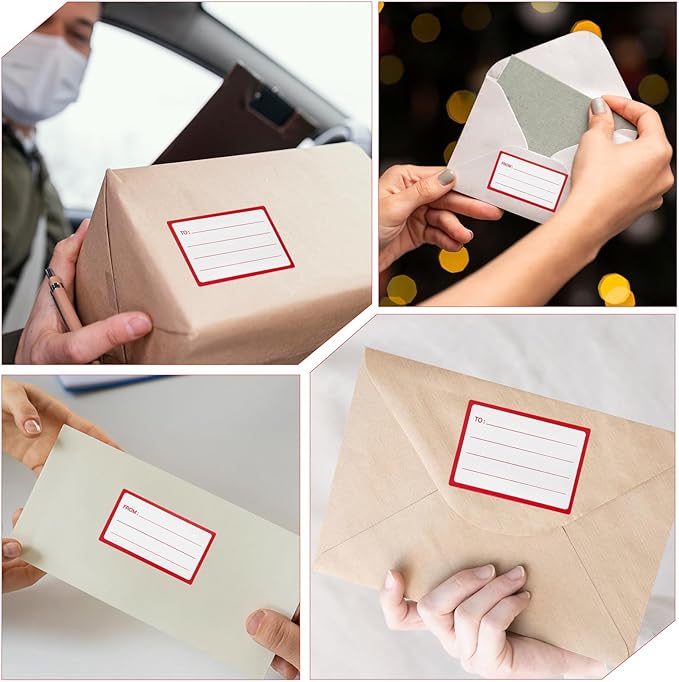 60 PCS to from Return Address Mailing Labels, Blank Self Adhesive Mailing Labels Mail Shipping Postage Guaranteed Stickers for Package Gift Mail Box Envelopes School Home Office