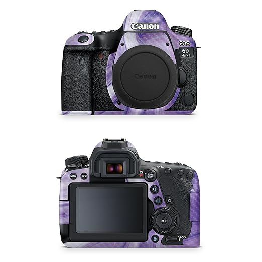 Carbon Fiber Camera Skin Compatible with Canon EOS 6D Mark II Camera (2017) - Lavendar Acrylic - Premium 3M Vinyl Protective Wrap Decal Cover - Easy to Apply | Crafted in The USA by MightySkins