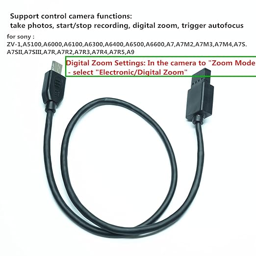 Dji Ronin-s for sony camera control connection cable mcc-multi stabilizer data shutter release extension cable a7 a7s a7r a7m2 a7s2 a6000 a6300 a6500 a1 zv-1 a7r5 a7r4 a7m3(MCC-Multi sony)