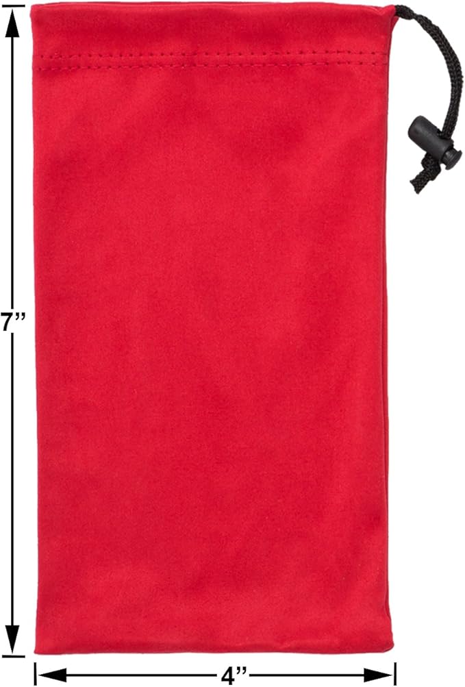 Mamlyn Premium Quality Microfiber Sunglasses Pouch With Spring Fastener