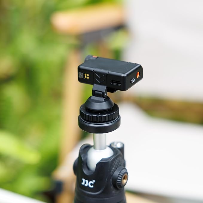 JJC Cold Shoe Mount Adapter for DJI Mic Mini with 1/4"-20, Durable ABS Cold Shoe Adapter Angle Adjustable, Hot Shoe Accessories for DSLR Camera Vlogging Video Recording, Not for DJI MIC 1/2