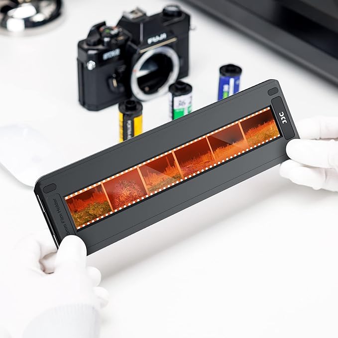 JJC Negative Film Holder Mounts for 35mm Compatible with Film Scanners Copying Equipment, Holds 6 Negative Frames On Digitizing Adapter Set