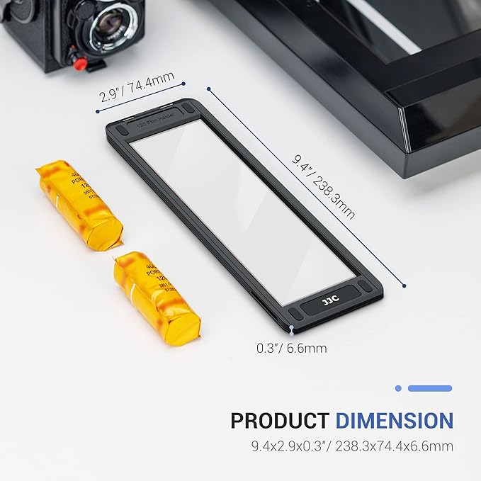 JJC Negative Film Holder Mounts for 120 Medium Format Film Compatible with Film Scanners Copying Equipment, Holds 3 Negative Frames On Digitizing Adapter Set