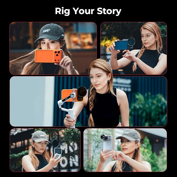 SMALLRIG FilMov Bumper Phone Case for iPhone 17 Pro, Hollow Back Design with Lens Backplate, 67mm Filter Adapter Compatible with Phone Gimbal Stabilizers, for DJI for Insta360, Orange- 5792