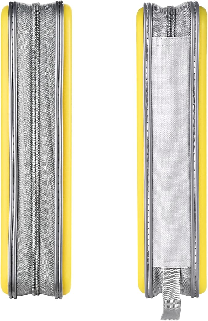 UENTIP 96 Capacity CD Case,Portable DVD Hard Plastic Case Holder CD Organizer Wallet Protective DVD Storage (96, Yellow)