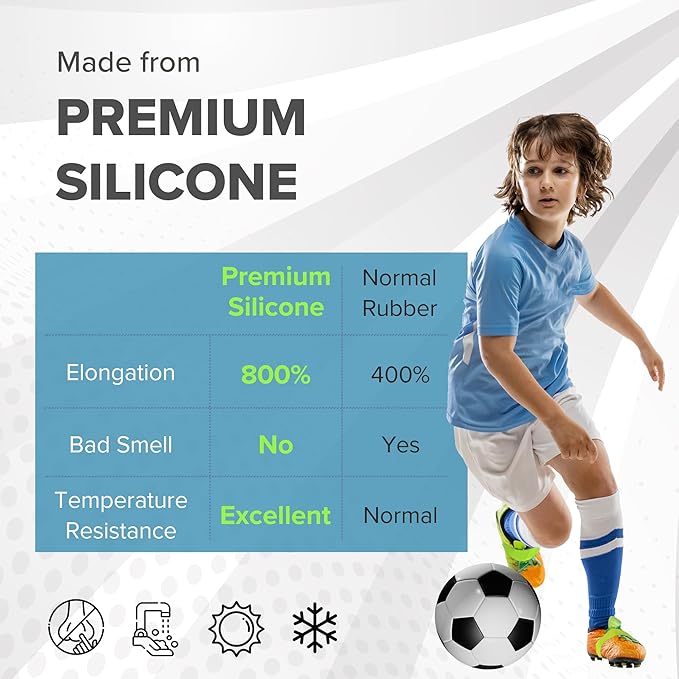 Tactia Soccer Lace Bands Youth – Premium Silicone – Lace Cover for Soccer Cleats, Soccer Shoe Lace Bands (1 Pair)