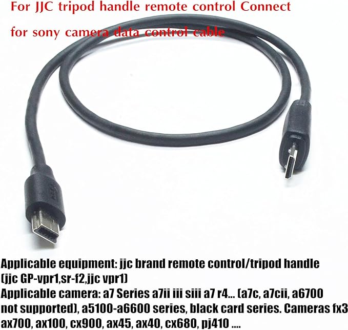 DYTDIEYINGTU JJC Handle Remote Control Cable, 50cm/19.6 inches, USB to Multi USB, for Sony Camera Control, Zoom Function, Compatible with Sony Cameras