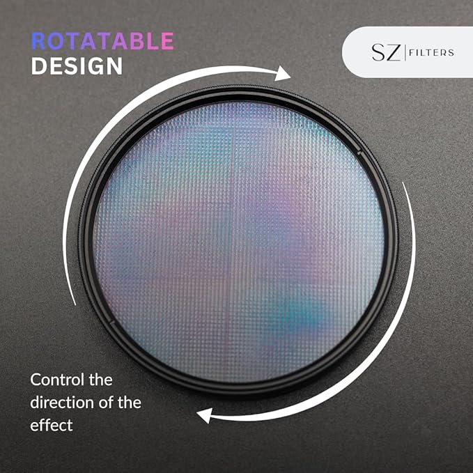 Camera Lens Filter 77mm Vortex Filter Spiral Light Effect for Photography and Video Psychedelic Creative Lens Filter for Portraits Music Videos and Cinematic Shoots