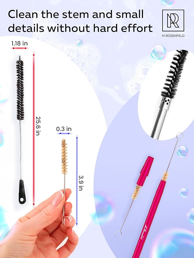 Hookah Cleaning Kit - 5 Brushes & 500 Stainless Steel Cleaning Beads - Premium Hookah Accessories for Shisha Cleaning