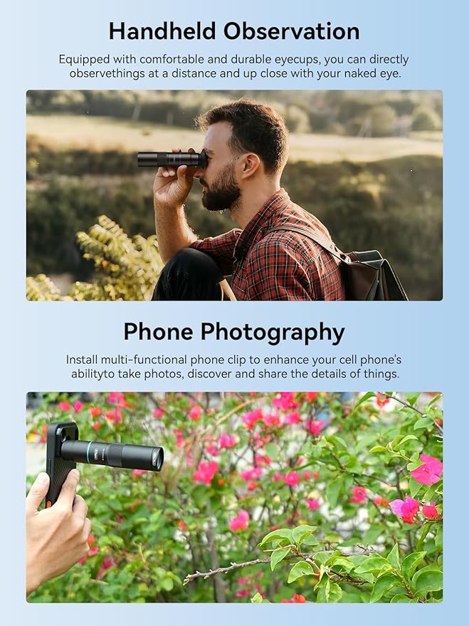 MIAO LAB HD 10X Telephoto Lens & 200mm Macro Lens, 2-in-1 Aluminum Phone Camera Lens Kit with 17mm Lens Thread Interface Mobile Phone case. Phone Lens Attachment Fit for iPhone 17 Pro