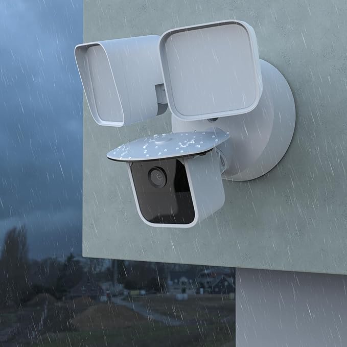 HOLACA Sun Rain Shade Camera Cover for Blink Wired Floodlight Camera (White)