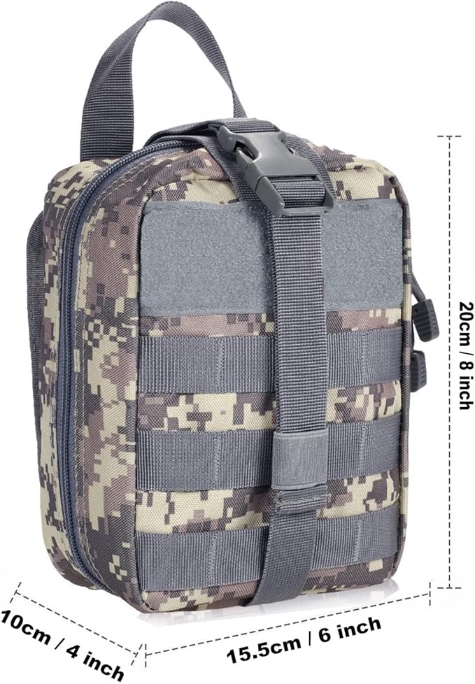 first aid kit bag empty Molle ifak pouch emt tactical medical pouch med rip away belt pouch small rescue tool pouches (ACU)