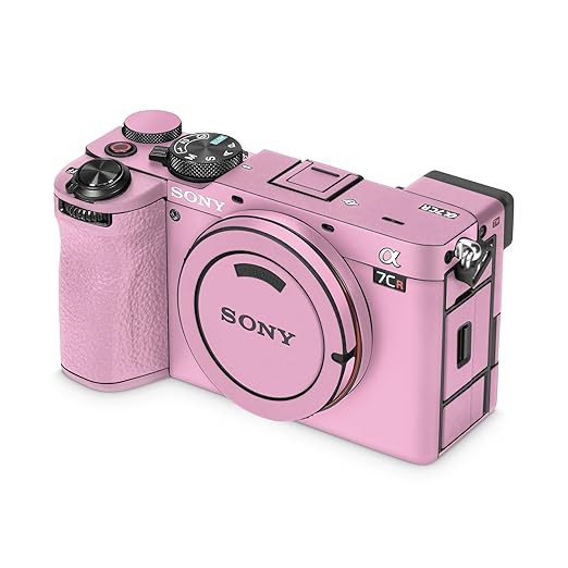 Camera Skin Compatible with Sony Alpha 7CR Camera (2023) - Solid Pink - Premium 3M Vinyl Protective Wrap Decal Cover - Easy to Apply | Crafted in The USA by MightySkins