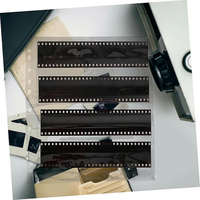 Homoyoyo 10pcs Negative Sleeves for Photo Film Storage Archival Document Pouch Heavy Duty Page Protectors Fits Standard Binders for Collectors and Historians