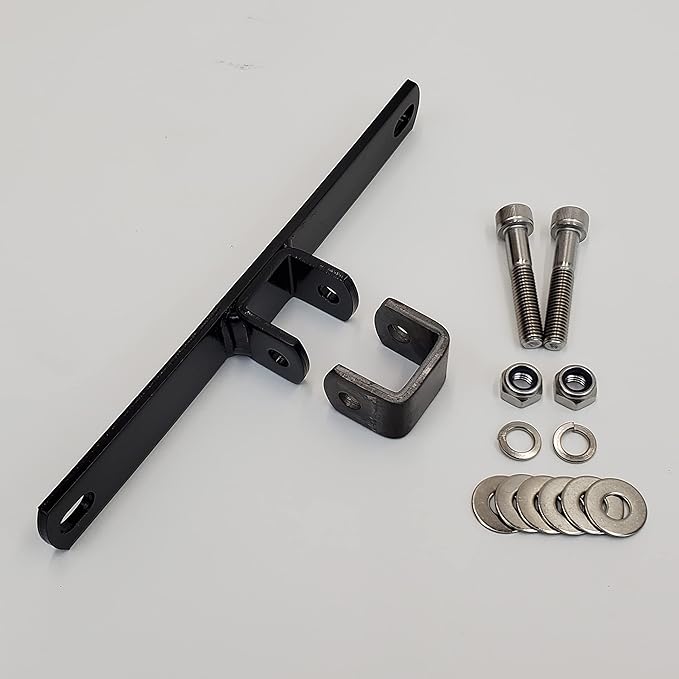 Motorcycle Solo Seat Single Shock Mounting Bracket WITH A 5" Mini Shock/Spring – For Custom Motorcycles - Fits aftermarket Solo Seats - Comes w/Weld on Shock mount for Frame - Harley Chopper Bobber