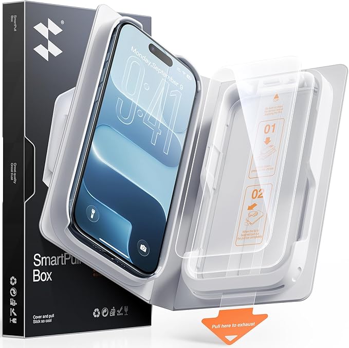 SMARTDEVIL 2 Pack for iPhone Air Screen Protector Tempered Glass, HD Clear Film, Easy Installation, Dust-Free Box