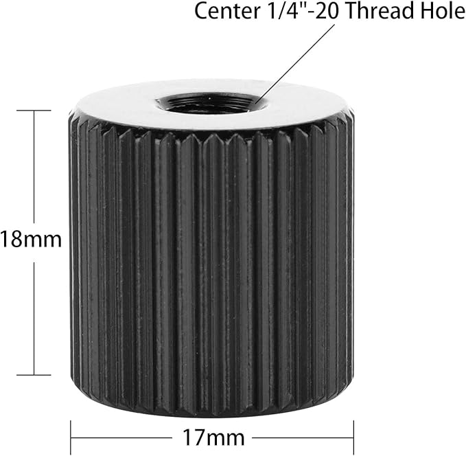 2Pack ChromLives Tripod Nut Barrel Nut Connection Nut with 1/4''-20 Thread Hole for Articulating Magic Arms Tripod Rigs Replacement