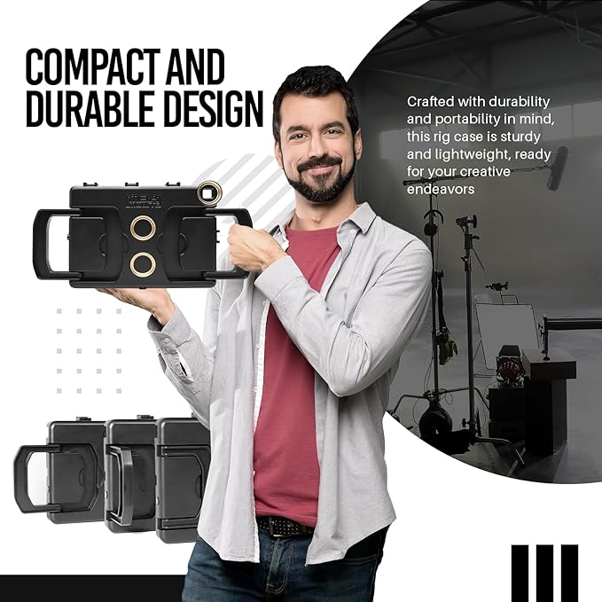 MegaMount Rig Case Video Stabilizer for iPad 10.9 inch (Latest 10th Gen Model) Handheld Tablet Stabilizers w/Swing Handle, Cold Shoe Mounts, Tripod Mount for Videography, Vlogging, Film Making