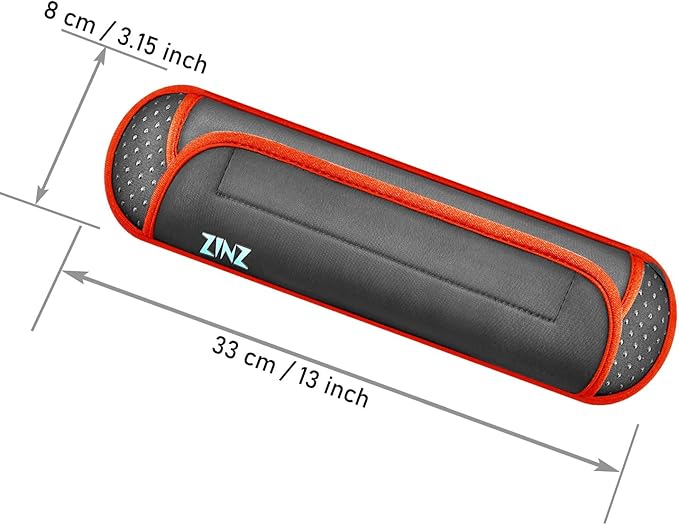 ZINZ Universal Shoulder Pad with Ultra Thick Cushion for Bag Luggage Bag Crossbody, Plus Long & Anti-Slip & Breathable,Grey-Orange Edge