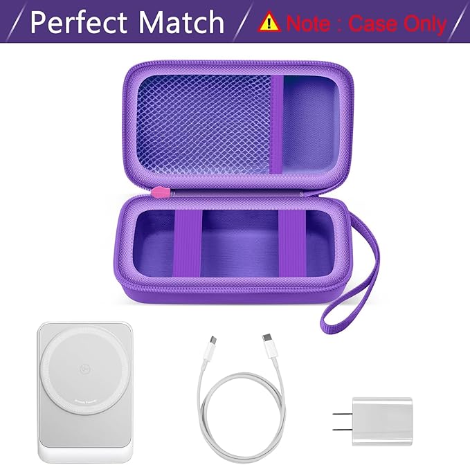 Case for Anker MagGo 3-in-1/MagGo UFO Charging Station,for Augnner for Iseyyox for Apple MagSafe Duo/for LISEN/for RTOPSMagSafe Wireless Charger Foldable Magnetic Charging Stand Storage Box-Purple