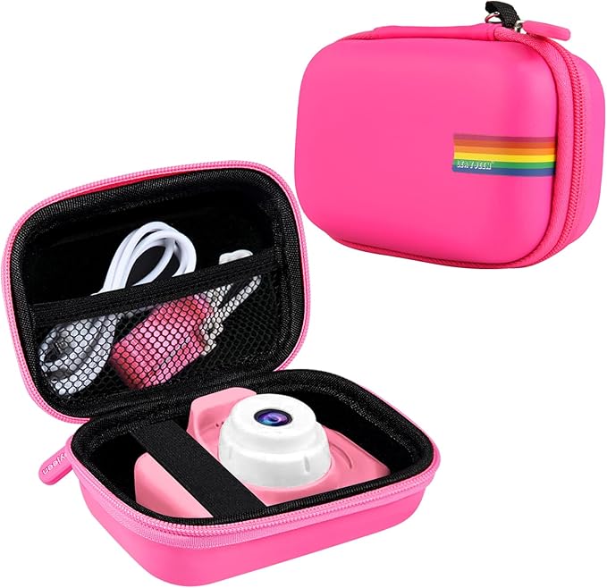 Leayjeen Kids Camera Case Compatible with Seckton/GKTZ/OZMI/PROGRACE/Dylanto/Rindol/VATENIC/Nine Cube/hyleton and More Kid Digital Camera Toys Gifts and Accessories (Case Only)