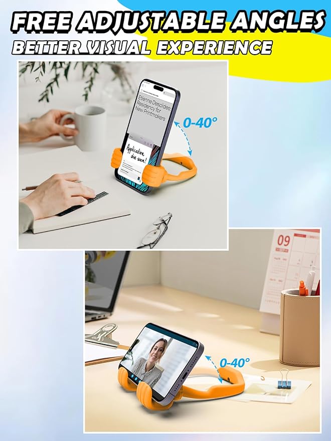 Easter Basket Stuffers for Teens Girls Women Cell Phone Holder: Thumbs Up Lazy Phone Stand Gifts for Adults Kids Boys Men Teenager Wife Mom Funny Gag Gadgets Ideas Who Wants Nothing Gift for Easter