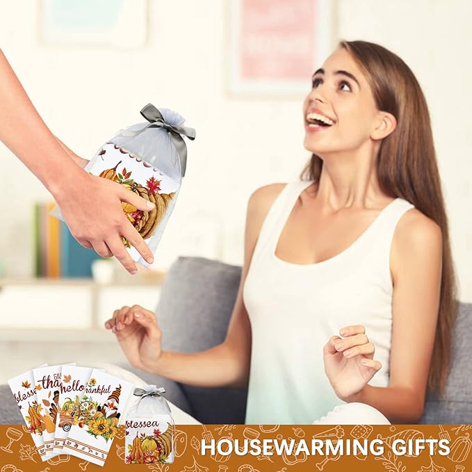 Nialnant Thanksgiving Kitchen Towels, Microfiber Washcloths Dish Towels for Drying Dishes, Funny Kitchen Hand Towels, Housewarming Gifts for New House (Thanksgiving Turkey)