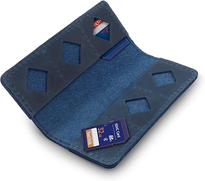 MegaGear Leather SD Card Holder with 12 Card Slots