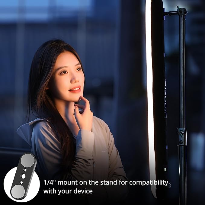 Ulanzi UA20 20W Bi-Color Inflatable Tube Light, Portable Handheld Magnetic 2700K to 6500K CRI 95+ Air Video Streaming Light 1/4" Mount Photography Lighting Stick