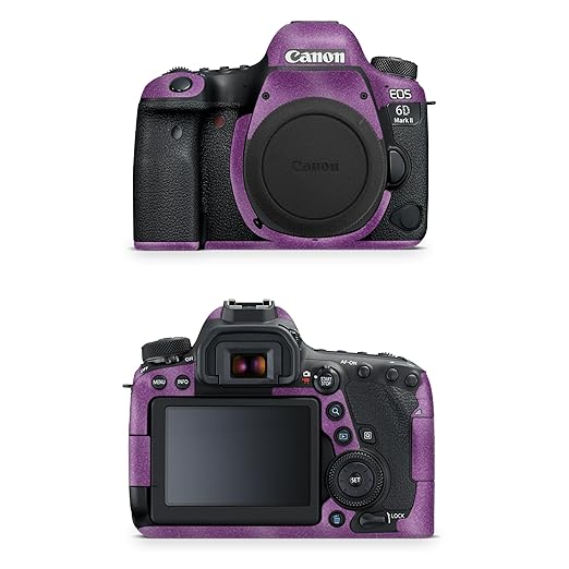 Glossy Glitter Camera Skin Compatible with Canon EOS 6D Mark II Camera (2017) - Solid Purple - Premium 3M Vinyl Protective Wrap Decal Cover - Easy to Apply | Crafted in The USA by MightySkins