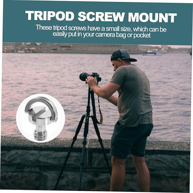 Gadpiparty 5pcs Camera Mounting Screws d Ring Screw for Tripod Mount Quick Release Plate Clamp Compatible Qr Plate